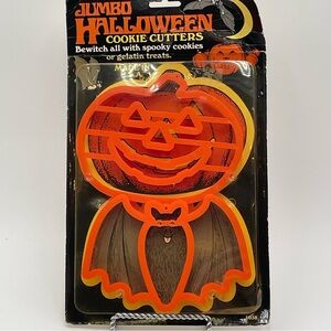 ENSAR Vintage Halloween Jumbo Cookie Cutters Pumpkin Jack-o-lantern Bat Set